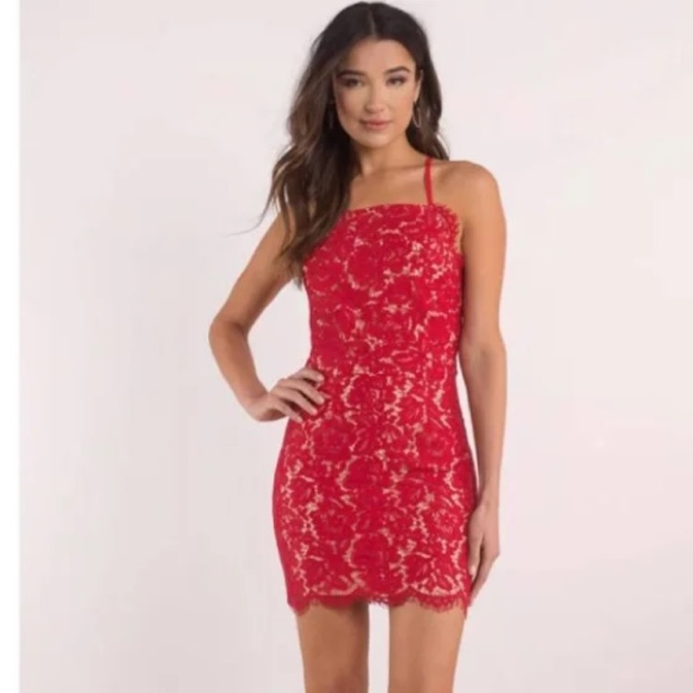 TOBI Red Halter Dress NWT